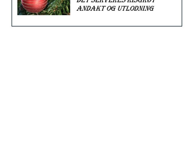 Torsdag  4. desember kl. 11.00 Formiddagstreffets julemøte