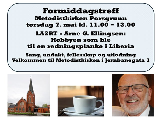 Formiddagstreff torsdag 7. mai kl. 11.00